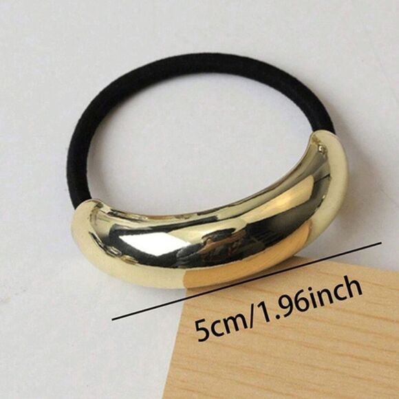 New ZARA 4pc Gold Ponytail Hair Rings - Picture 3 of 11